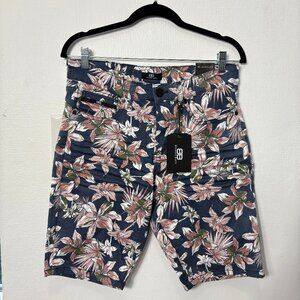Benjamin Black Floral Shorts Men's Size 30 Tropical Stretch NWT